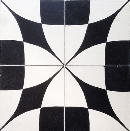 Dali B&W Encaustic Cement Tiles 20cm*20cm*1.5cm